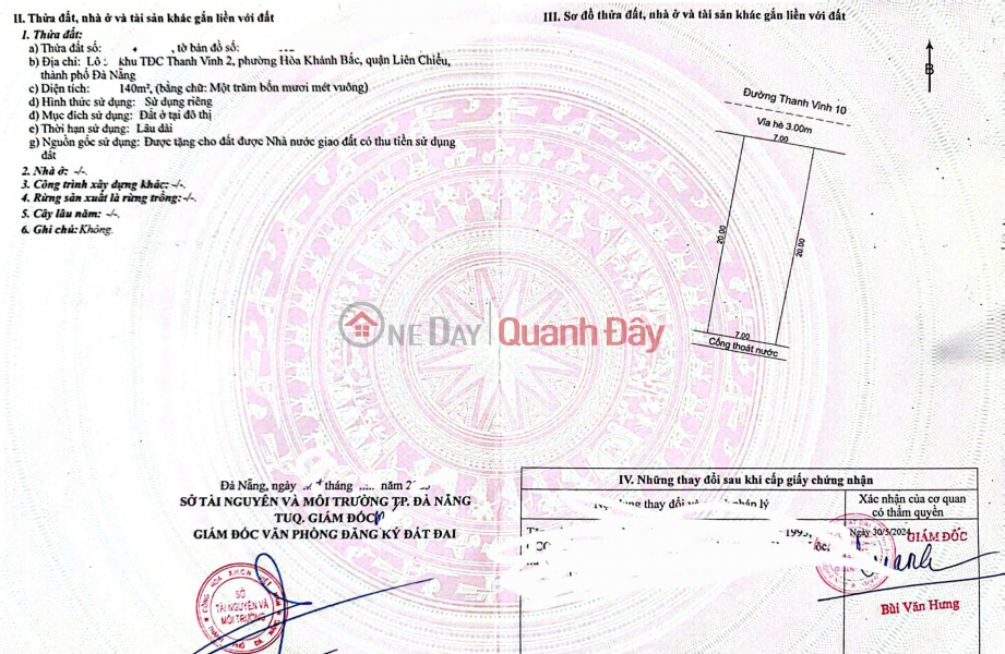 Bán đất đường Thanh Vinh 10 trục thông Đặng Chất Niêm yết bán