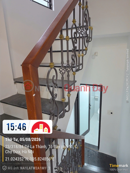 Owner selling house at 318 La Thanh Street, O Cho Dua Ward, Hanoi, 44.5m2 x 5 floors, 3m wide alley, no brokerage fee. Vietnam, Sales, đ 7.85 Billion