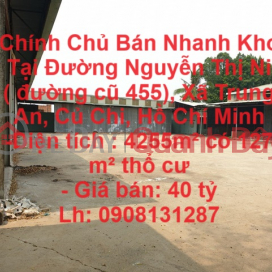 Owner Quickly Sells Warehouse at Nguyen Thi Ni Street (old road 455),Trung An Commune, Cu Chi, Ho Chi Minh _0