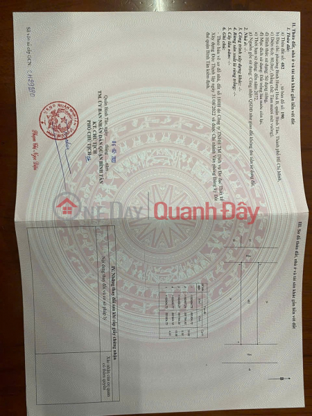 ĐẤT ĐẸP – GIÁ TỐT – CHÍNH CHỦ CẦN BÁN GẤP tại Phường Bình Hưng Hoà B, Q Bình Tân, TP HCM Niêm yết bán