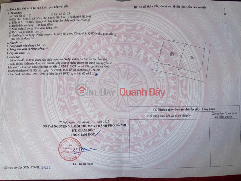 ONLY 5.5 BILLION VND – OWN THIS BEAUTIFUL 73 m2 PLOT OF LAND IN DONG DU, GIA LAM – EXTREMELY RARE 8M FRONTAGE, Vietnam | Sales, đ 5.5 Billion