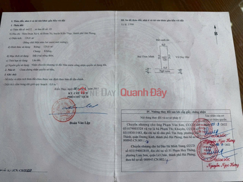 Lô đất 120m² giá 1,x tỷ – gần đường 404, trung tâm Đoàn Xá! ZALO 0567 222 555 Việt Nam | Bán, đ 1,8 tỷ