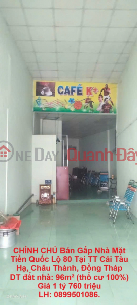 OWNER Urgently Sells House Fronting National Highway 80 In Cai Tau Ha Town, Chau Thanh, Dong Thap Sales Listings