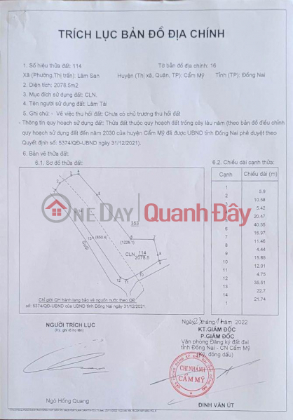 ĐẤT ĐẸP - GIÁ TỐT - Cần Bán Đất Vị Trí Đắc Địa Tại Xã Lâm San, Huyện Cẩm Mỹ, Tỉnh Đồng Nai Niêm yết bán