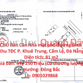 FOR SALE House on Binh Hoa Street, 12 Resettlement Area, Khue Trung Ward, Cam Le, Da Nang _0