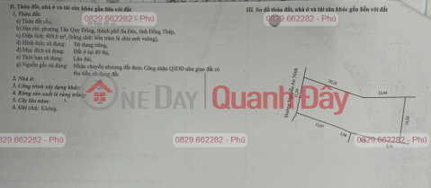 Bán Đất Thổ Cư 864m2 Sổ Hồng Nguyễn An Ninh, Tân Quy Đông, Sa Đéc. Giá 2.5 Tỷ. _0