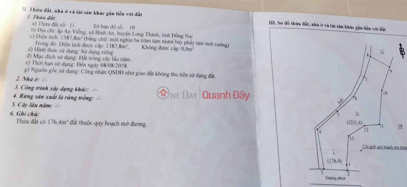 Property Search Vietnam | OneDay | Residential | Sales Listings | Owner Sells Street Front Land for Business in Binh An Commune, Long Thanh, Dong Nai