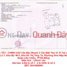 GOOD PRICE - OWNER Needs to Sell Quickly 2 Villas Located in Lien Chieu District, Da Nang City _0