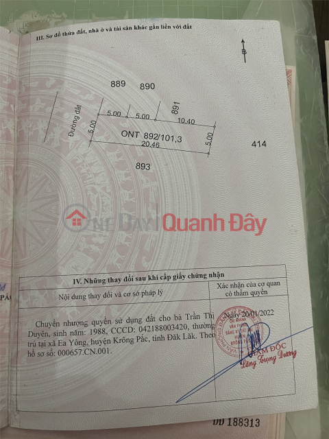 ĐẤT ĐẸP – GIÁ TỐT – CHÍNH CHỦ CẦN BÁN GẤP ĐẤT Tại Ea YÔNG, Krông Pắc, Đăk Lăk _0