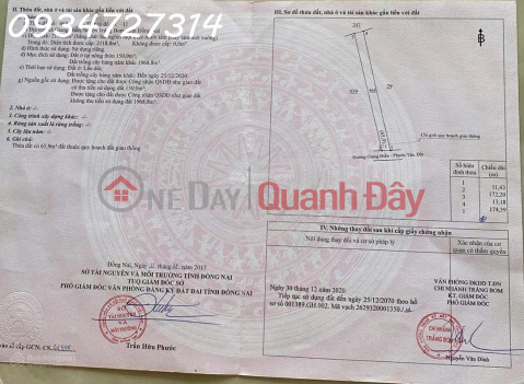 Bán đất giá siêu hời tại Phước Tân - Giang Điền, 6,5 tỷ, 2118 m2 _0