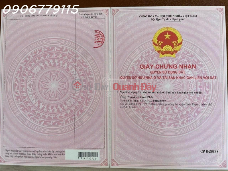 Đất HXH, Vĩnh Lộc ngang 5,5m, DT 82,7 m2 = 3 tỷ Niêm yết bán