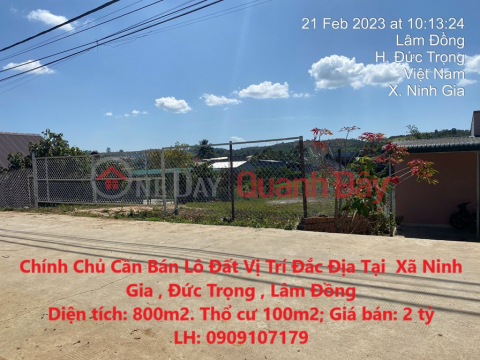 Chính Chủ Cần Bán Lô Đất Vị Trí Đắc Địa Tại Xã Ninh Gia , Đức Trọng , Lâm Đồng _0