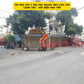 Cho thuê nhà 2 Mặt Tiền Nguyễn Hậu 60m² - NGANG 12M - NGAY CHỢ _0