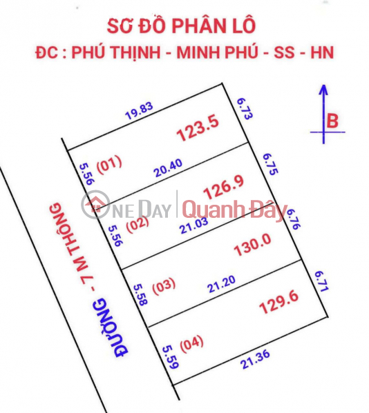 Bán đất đẹp tại Xã Phú Minh, Huyện Sóc Sơn, Hà Nội, DT 129.6m2, giá 26 triệu/m2 Niêm yết bán