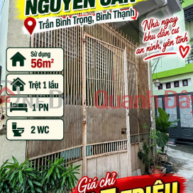 Cho thuê nhà nguyên căn Trần Bình Trọng B.Thạnh sủ dụng 56m2- 7.5tr _0
