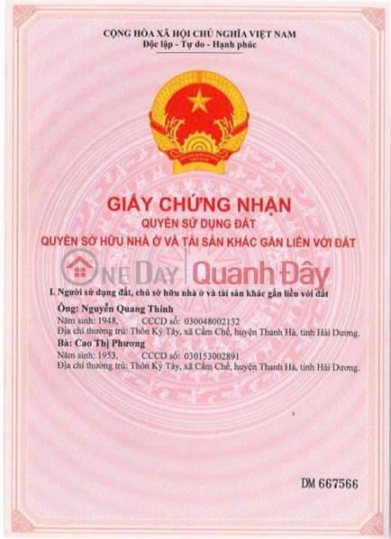 ĐẤT ĐẸP- GIÁ TỐT - BÁN GẤP LÔ ĐẤT ĐẸP – Cửu Việt, TT Trâu Quỳ, Gia Lâm, HN Niêm yết bán