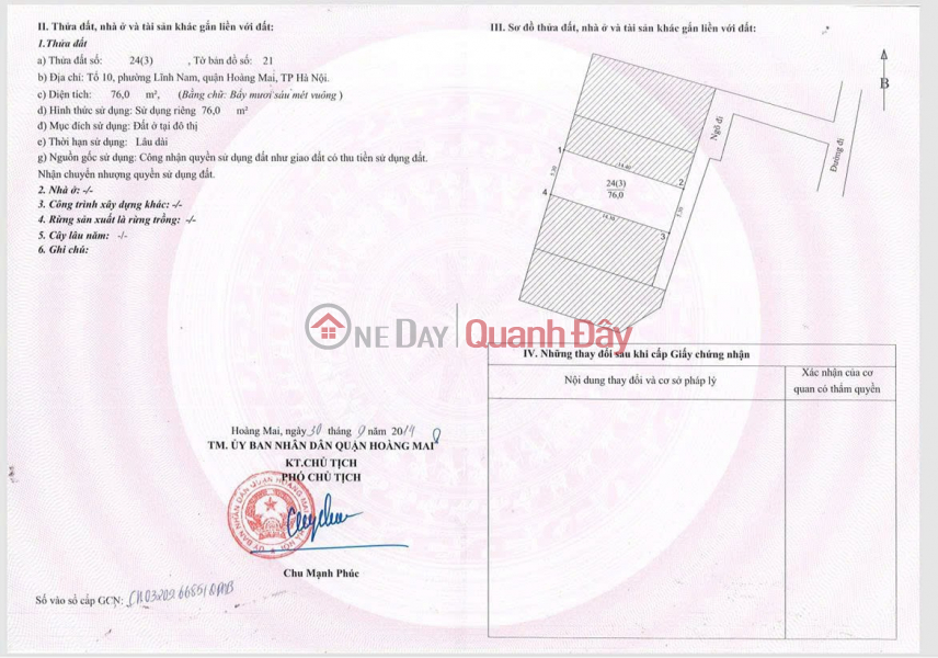 BEAUTIFUL HOUSE – GREAT PRICE – URGENT SALE In Linh Nam Ward, Hoang Mai District, Hanoi Sales Listings