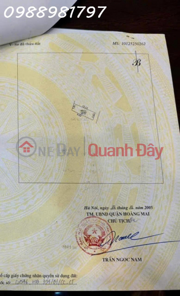 Bán đất thổ cư 44m2 Giáp Nhị, Thịnh Liệt, Hoàng Mai - 7.6 tỷ Việt Nam, Bán | đ 7,6 tỷ