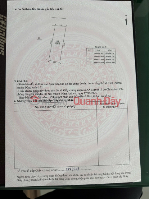 Chính chủ gửi bán hàng hiếm 100,6m bìa bắc Cổ Dương- Phúc Thịnh (Đông Anh cũ) _0