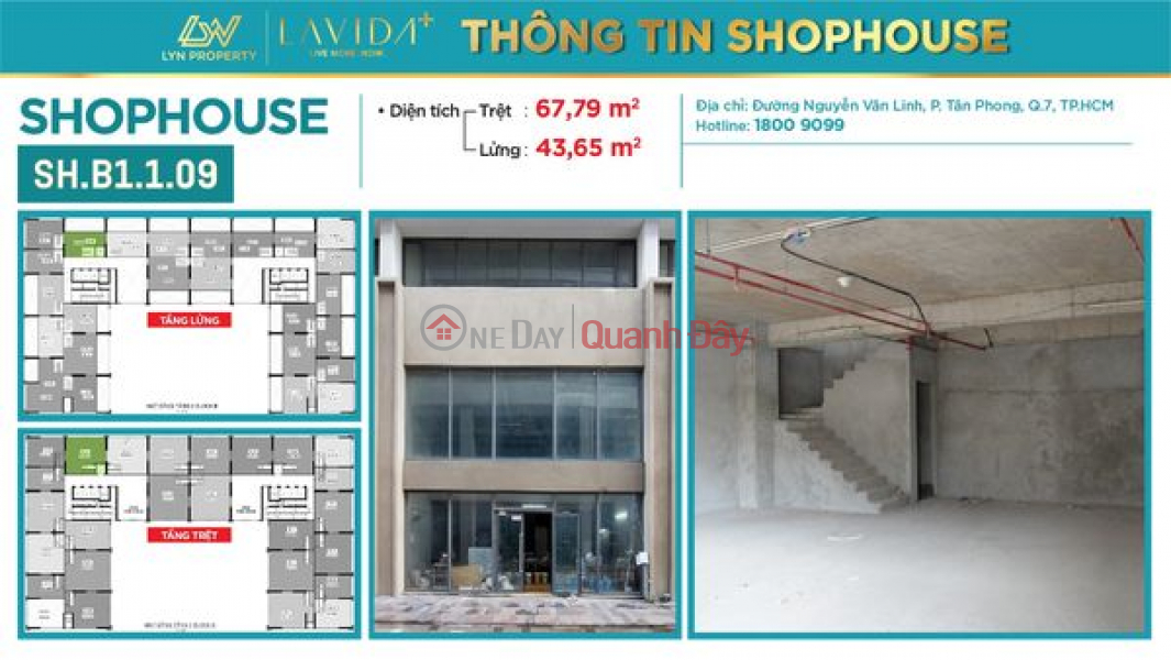 Cho Thuê Shophouse Vị Trí Đắt Địa Tại Lavida Plus Quận 7 Niêm yết cho thuê