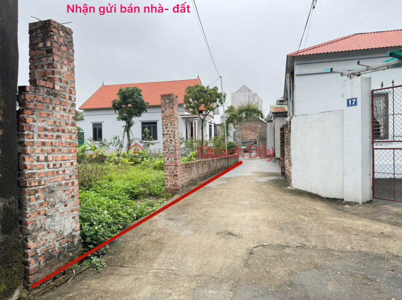 Property Search Vietnam | OneDay | Residential, Sales Listings, Land for sale in Hoang Dieu commune, Chuong My, Hanoi. 2 open sides in front and back, suitable for building a garden villa or dividing into 2 lots.