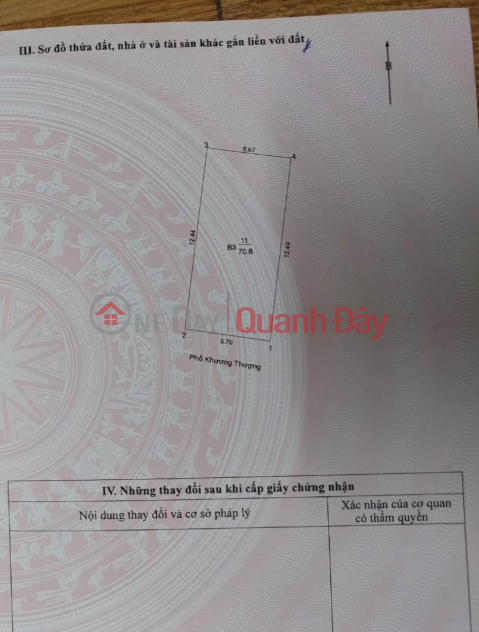 HOUSE FOR SALE BY OWNER At Khuong Thuong Street, Khuong Thuong Ward, Dong Da District, Hanoi _0