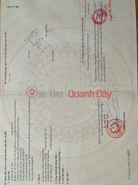 GIÁ TỐT - CHÍNH CHỦ Cần Bán Nhanh Căn Nhà Phố Chu Văn An, P.Lê Lợi, Ngô Quyền, Hải Phòng _0