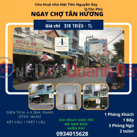 House for rent in front of Tan Huong market, 104m2, 1FLOOR, 18 million _0