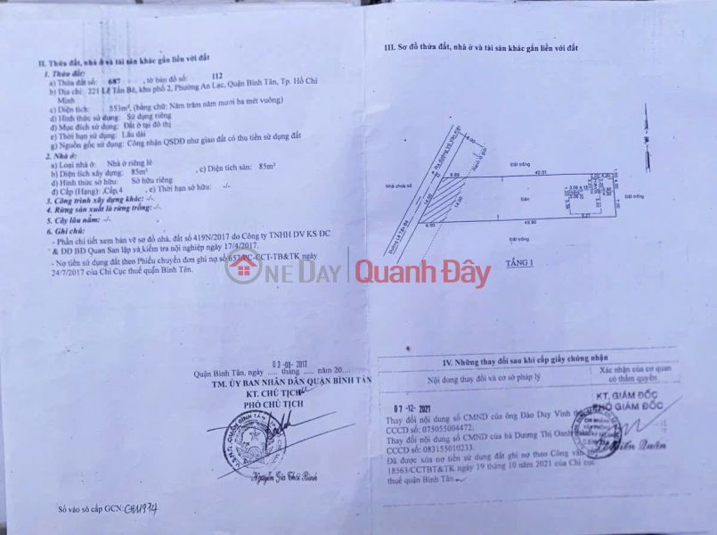 Bán Lô Đất MT 221 Lê Tấn Bê, P. An Lạc, Đất Rộng, sổ đẹp, công chứng trong ngày 1900m2 - Giá 185 Tỷ Việt Nam | Bán, đ 185 tỷ