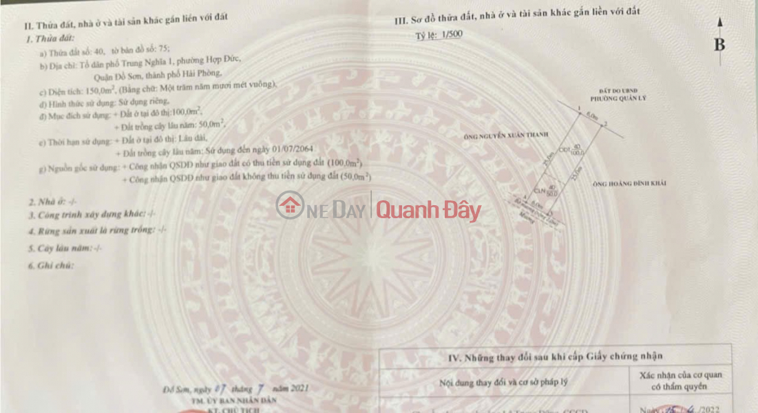 Property Search Vietnam | OneDay | Residential, Sales Listings, 1.75 billion 150m2 Trung Nghia Do Son Zalo 0567222555