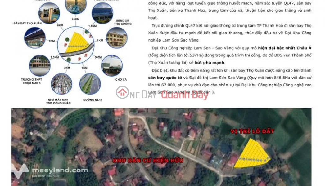PRIME LOCATION - INVESTMENT OPPORTUNITY - OWNER SELLING LAND PLOT IN THO CUONG, TRIEU SON, THANH HOA | Vietnam Sales đ 520 Million
