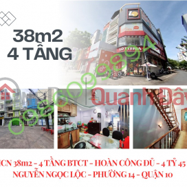 HOUSE IN DISTRICT 10 UNDER 4.45 BILLION - ALLEY 3M - NGUYEN NGOC LOC - 4 FLOORS - NEARLY 40m2 _0