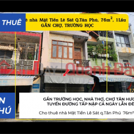 House for rent on Le Sat Street, Tan Phu District, 76m², 1 floor - near market and school, 13 million VND. _0