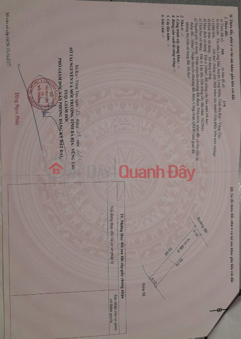 ĐẤT CHÍNH CHỦ - VỊ TRÍ ĐẸP Gần Đường 3/2 TT Long Hải, Long Điền - Bà Rịa Vũng Tàu _0