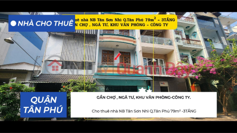 House for rent in Tan Son Nhi Ward, Tan Phu District, 79m² - 3 floors - 20 million VND. _0