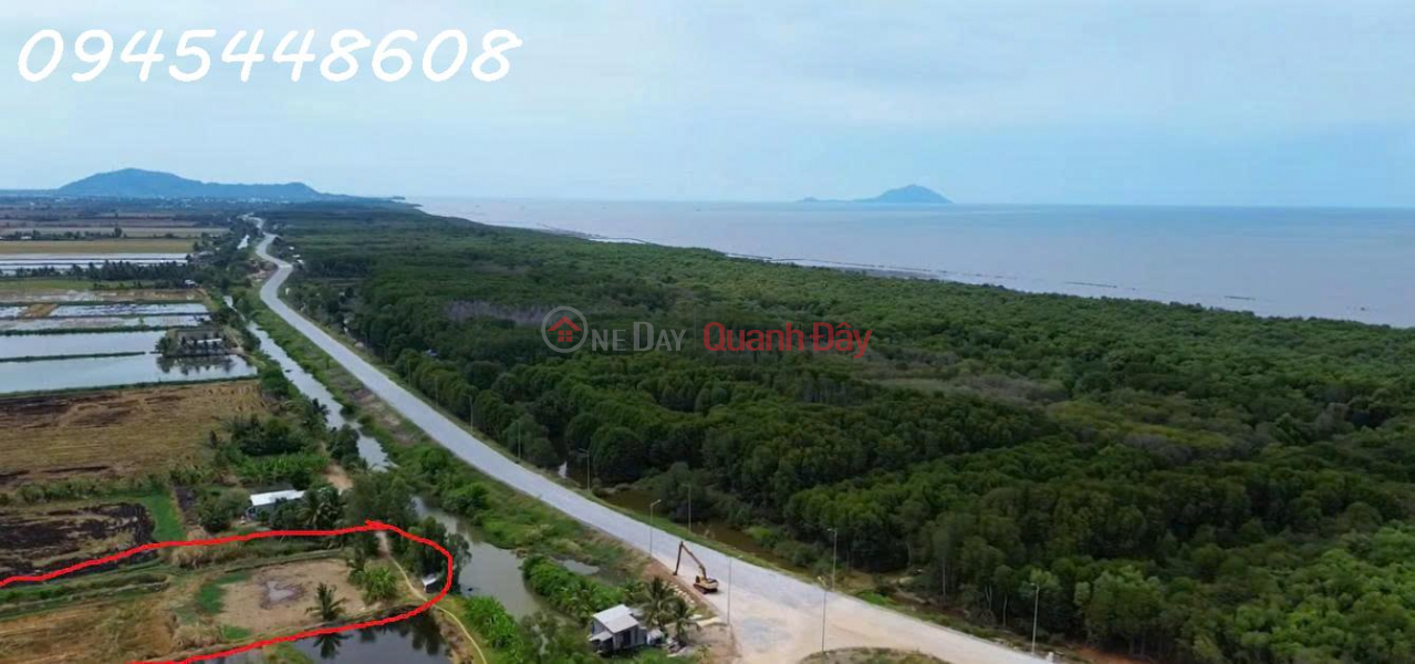 Selling 11 plots of land with frontage on the national defense dike, Hon Dat commune, An Giang province. Sales Listings