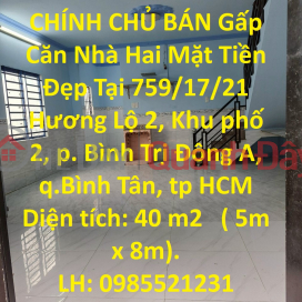 GENUINE SELLING A Beautiful Two-Faced House In Binh Tan District _0