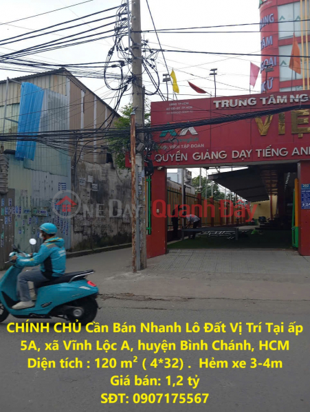 OWNER Needs to Quickly Sell a Land Lot Located at Hamlet 5A, Vinh Loc A Commune, Binh Chanh District, HCM Sales Listings