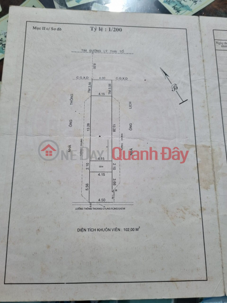 Bán Nhà Mặt Tiền Lý Thái Tổ P. Nguyễn Văn Cừ Quy Nhơn , 102m2 , Gác Lỡ , Giá 12 Tỷ 500Tr Niêm yết bán