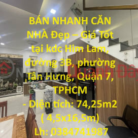 FAST SALE OF A BEAUTIFUL HOUSE - Good Price in District 7, HCMC _0