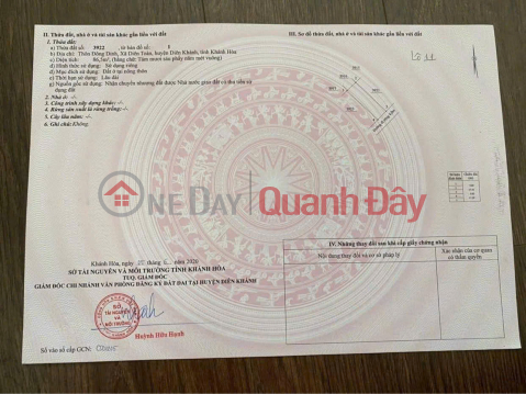 Bán đất Thôn Đông Dinh, xã Diên Toàn, Huyện Diên Khánh, Tỉnh Khánh Hòa _0