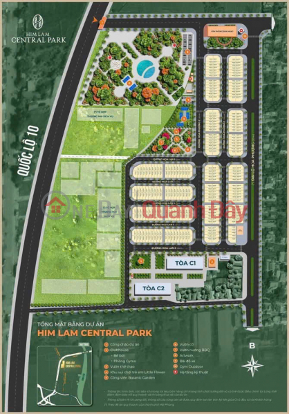 Beautiful townhouses for sale at Himlam Central Park project - Hong An Ward, Hai Phong - Prime location Sales Listings