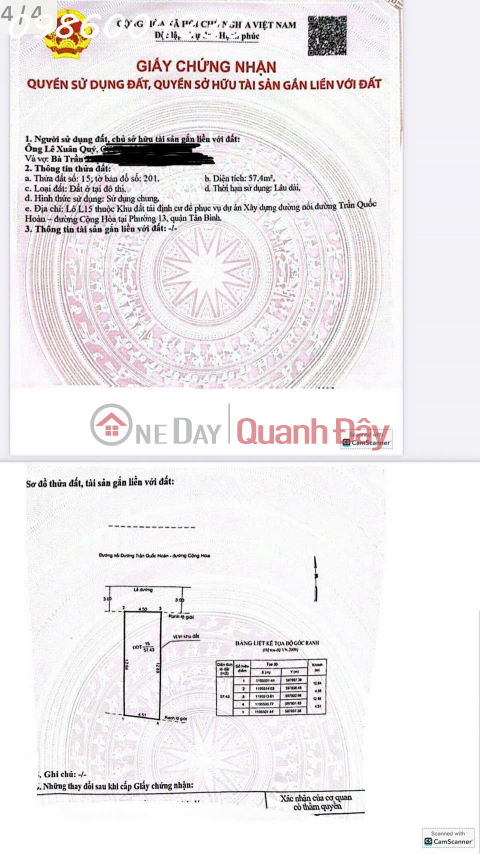 Owner needs to sell a prime plot of land on Tran Quoc Hoan Street, Tan Binh Ward, with an area of 113.7m2, at an investment price. _0