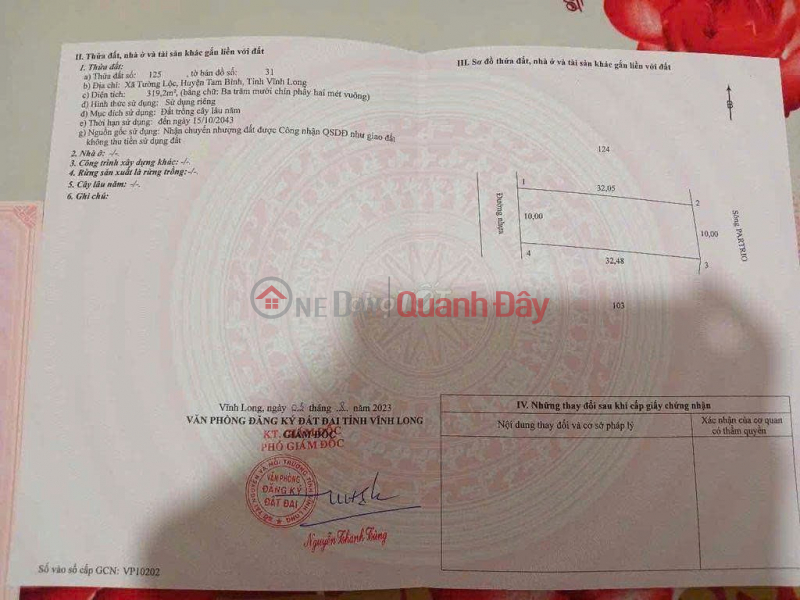 Property Search Vietnam | OneDay | Residential Sales Listings, OWNER'S LAND - 2 CONNECTING LOTS - Lien Ap My Phu 1, Tuong Loc Commune, Tam Binh District, Vinh Long