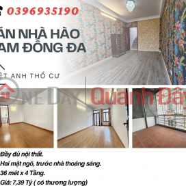 House for sale in Hao Nam, Dong Da, Two-sided alley, High-class furniture, 36mx4 floors, Price: 7.39 billion, Contact: 0396935190. _0