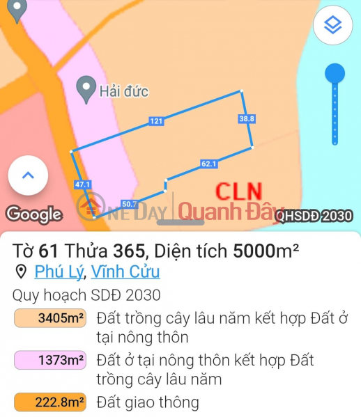 Property Search Vietnam | OneDay | Residential, Sales Listings PRIMARY LAND - GOOD PRICE - Nice Location In Phu Ly Commune, Vinh Cuu District, Dong Nai Province