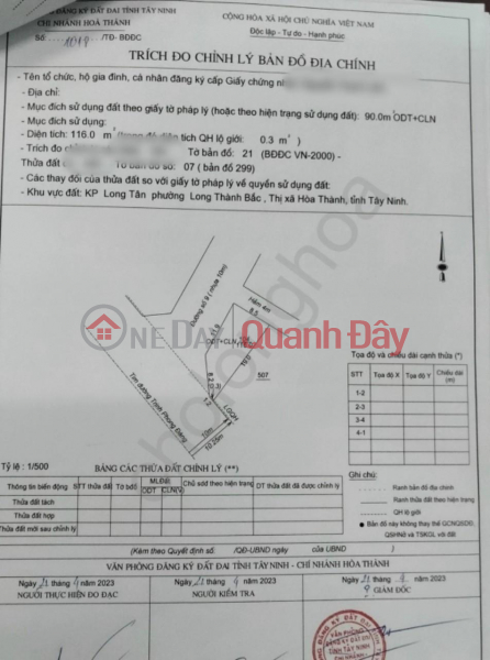Property Search Vietnam | OneDay | Residential, Sales Listings OWNER FOR SALE Lot of Land, Beautiful Location, Long Thanh Bac Ward, Hoa Thanh, Tay Ninh