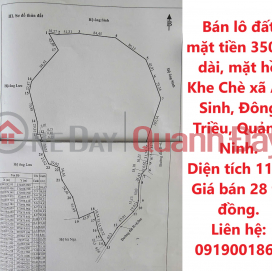 Bán lô đất mặt tiền 350m dài, mặt hồ Khe Chè xã An Sinh, Đông Triều, Quảng Ninh. _0