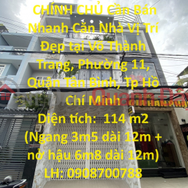 OWNER Needs to Sell House Quickly, Nice Location in Tan Binh District, HCMC - Extremely Discount Price _0