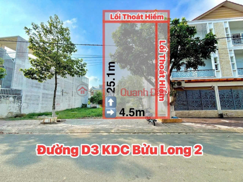 Beautiful land for sale, Buu Long residential area, beautiful location, large area, cheap price Sales Listings